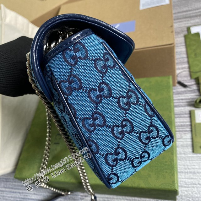 Gucci新款全皮女包 古馳Marmont系列小號鏈條肩背包 Gucci經典款斜挎女包 443497  ydg3265